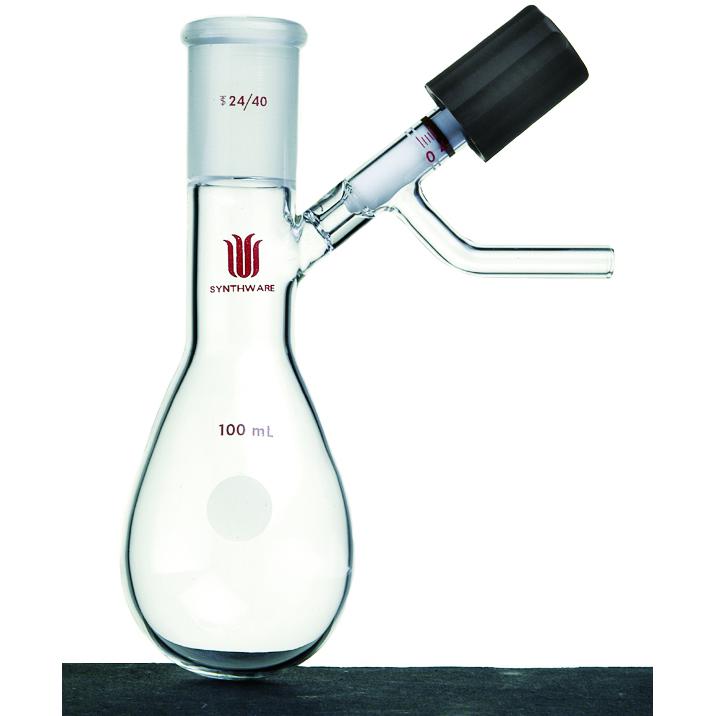Flask, Modified Schlenk Tube, High Vacuum Valve
