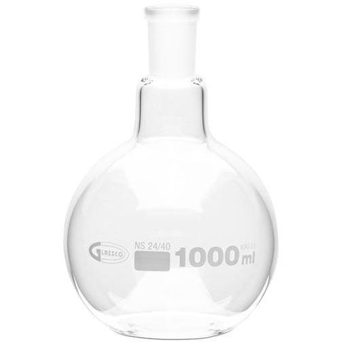 Boiling Flasks, Flat Bottom, Ground Glass Joints, Borosilicate Glass