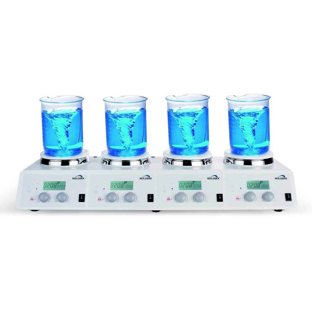 Scilogex SCI340-4 Digital Hotplate-Stirrer 4-Place, Ceramic Plates
