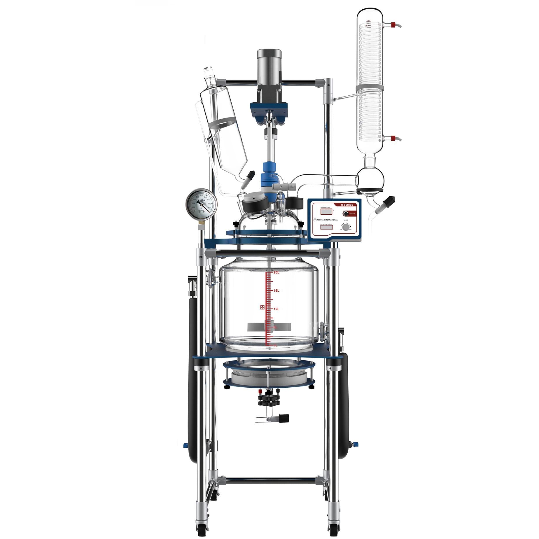 Ai R Series Single Or Dual Jacketed Glass Filter Reactor Systems, 20 Liter
