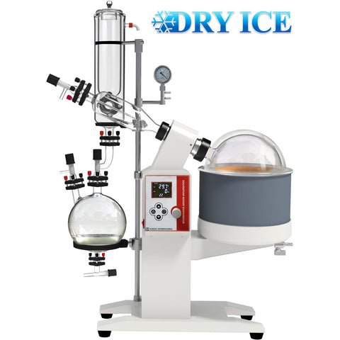 Ai SolventVap 5L Rotary Evaporator, Vertical Dry-Ice Condenser, Motorized Lift