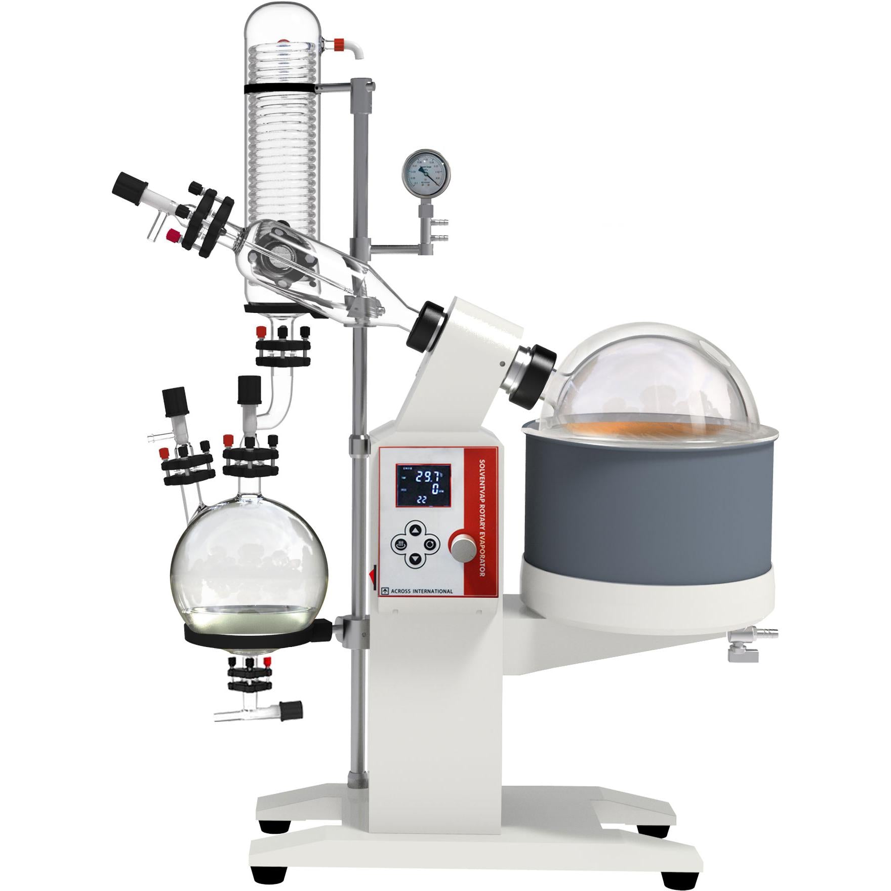 Ai SolventVap 5L Rotary Evaporator, Vertical Coiled Condenser, Motorized Lift