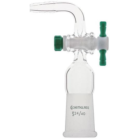 Adapter, Flow Control, PTFE Stopcock, 90°, Outer Joint