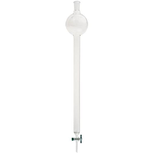 Columns, Chromatography, Standard Taper Joints, with Reservoirs, PTFE Stopcocks, Fritted Discs