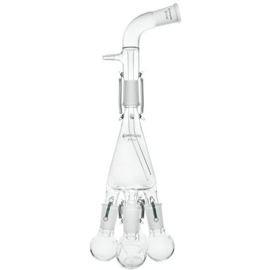 Distillation Receivers, Four Flasks, 105° Top Joint