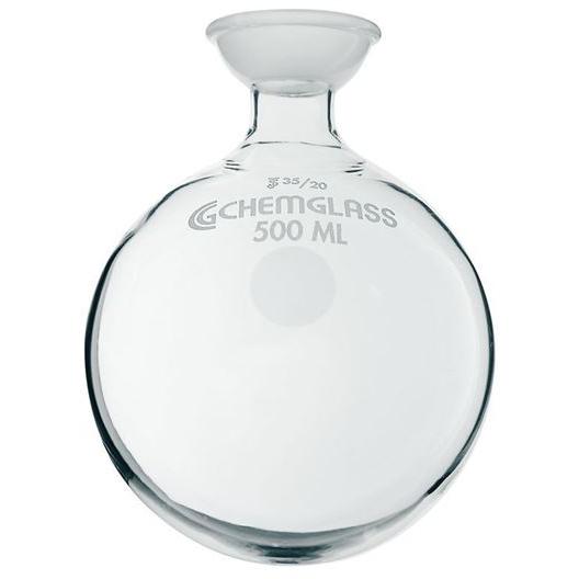 Flasks, Heavy Wall, Round Bottom, Single Neck, Spherical Joints