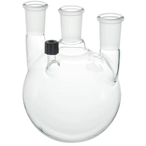Round Bottom Flasks, Heavy Wall, 4-Necks, with Threaded Side Arm