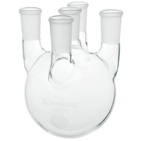 Round Bottom Flasks, Heavy Wall, 5-Neck