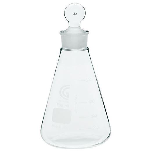 Erlenmeyer Flasks with Stopper Tops