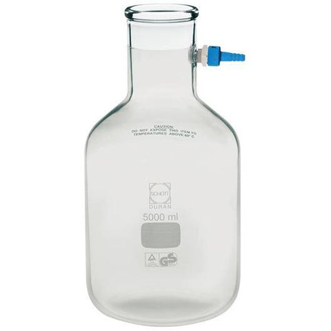 Filter Flasks, Duran, Replaceable Hose Connections, Plastic Coated
