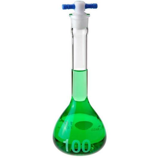 Volumetric Flasks, Class A, Wide Mouths, Heavy Duty, PTFE Stoppers