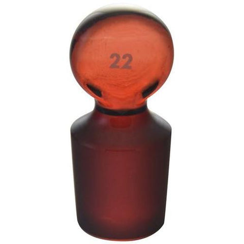 Pennyhead Stoppers, Solid, Flask Length, Low Actinic Red Stain