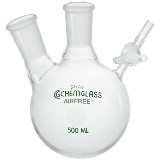 Flasks, Reaction, 2-Neck, Airfree, Schlenk