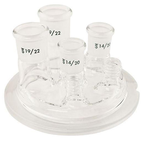 Reaction Vessel Lid, Short, 6-Necks, 250mL, Equivalent to Mettler MultiMax