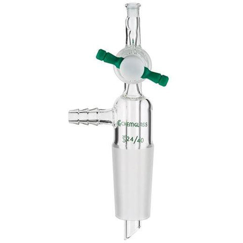 Adapters, Luer, Vacuum, PTFE Stopcock