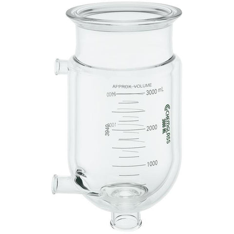 Reaction Vessels, Jacketed, Benchtop, Detachable Drain Valves