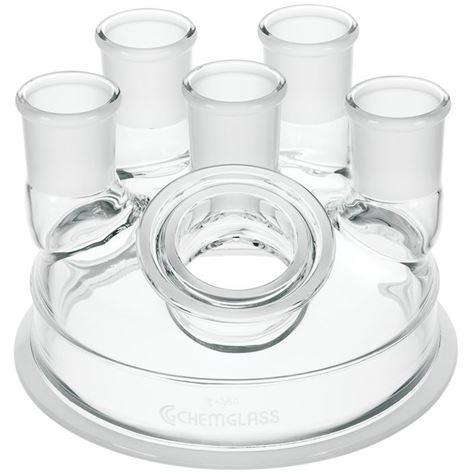 Reaction Vessel Lid, 6-Necks, 200mm Flange