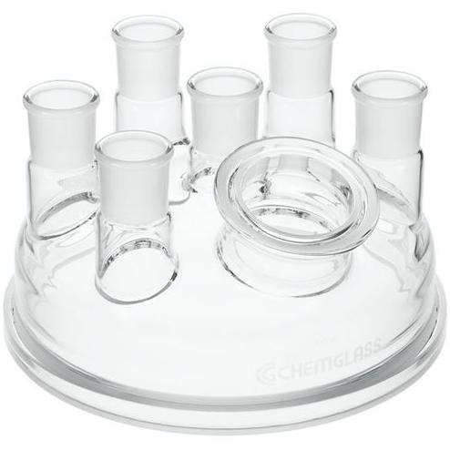 Reaction Vessel Lid, 7-Necks, 300mm Flange