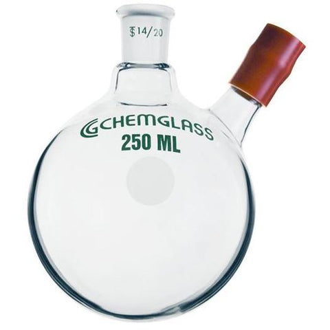 Round Bottom Flasks, Heavy Wall, Side Tubulation