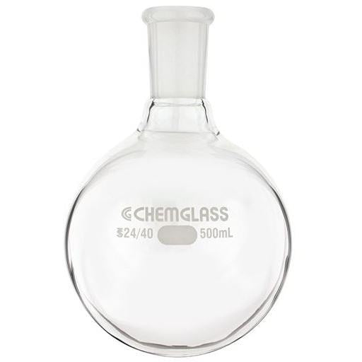 Round Bottom Flasks, Heavy Wall, 1-Neck, 500mL to 1L