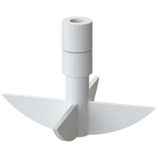 Agitator, One-Piece, PTFE, 4 Blade, 30mm, for 400mm ID Flange 100L Reactor