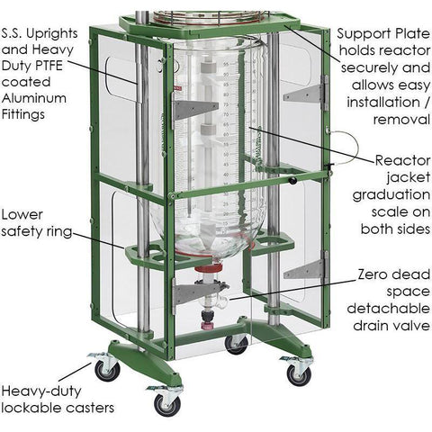 Process Reactor Systems, Jacketed, Electric Motor, 100L, Tall