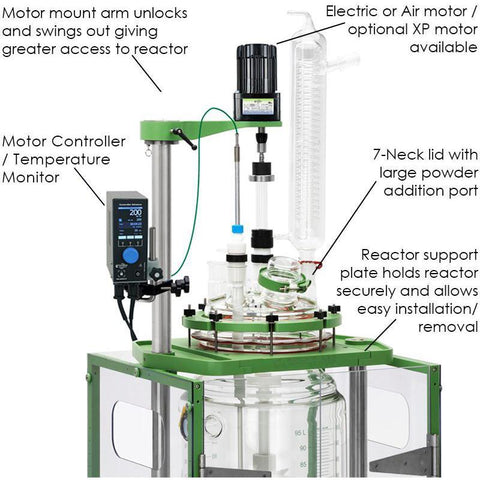 Process Reactor Systems, Jacketed, Electric or Air Motor, 75L