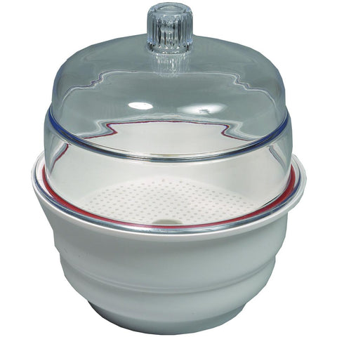 Desiccators, Non-Vacuum, White Base, PP/PC