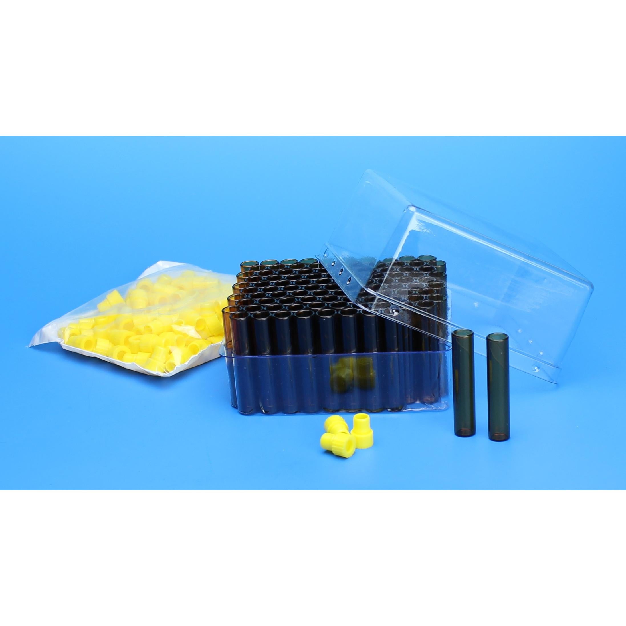 Shell Vials 8x40mm & Plugs 8mm Convenience Packs, for Waters WISP™