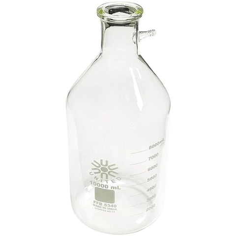 Filtering Bottle, 10 Liter, Vacuum Hose Connection