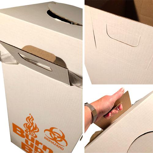 Burn-Up Bin with Handles