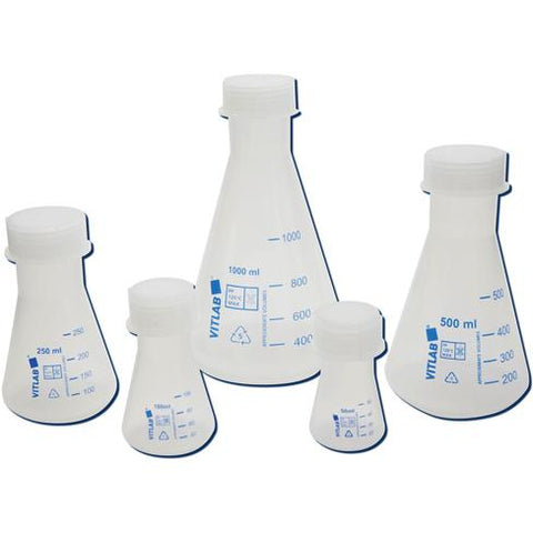 Erlenmeyer Flasks with Screw Closure, PP