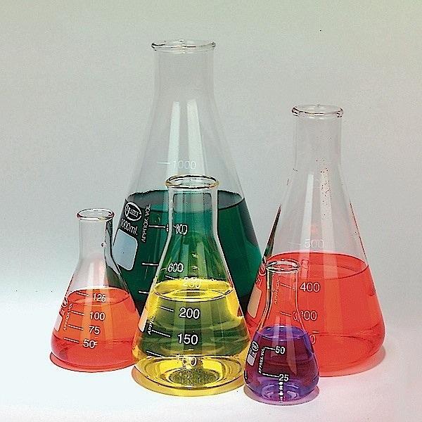 Erlenmeyer Flask Set of 5, Borosilicate Glass