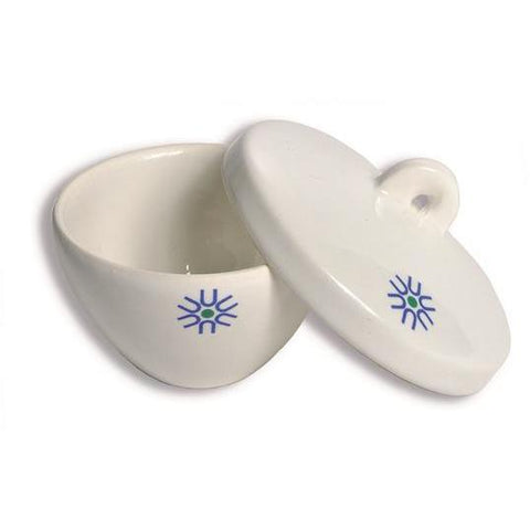 Crucibles, Wide Form with Cover, Porcelain