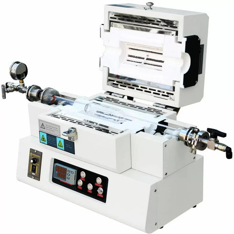 Tube Furnace, Compact Rotary Open Top, Quartz Tube, 1-Zone, 1200°C
