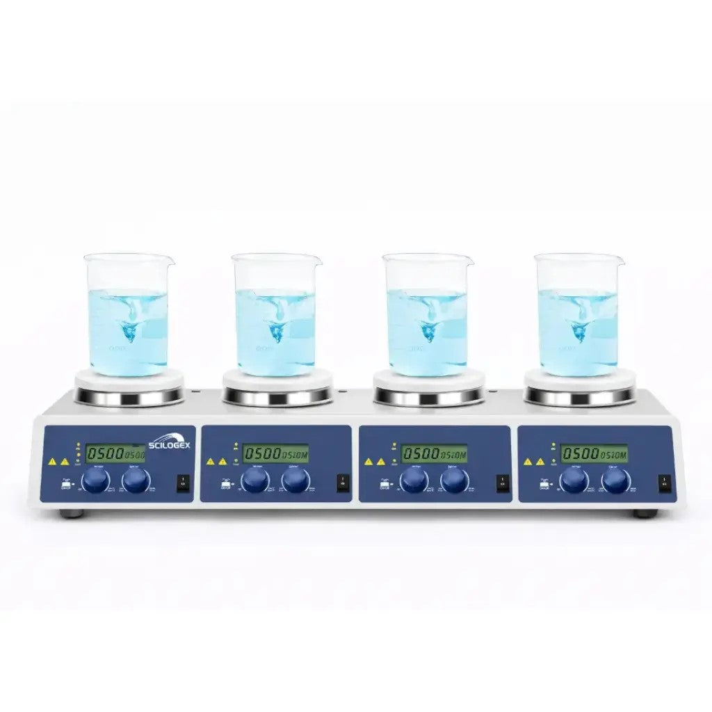 Scilogex SCI340-4 Digital Hotplate-Stirrer 4-Place, Ceramic Plates
