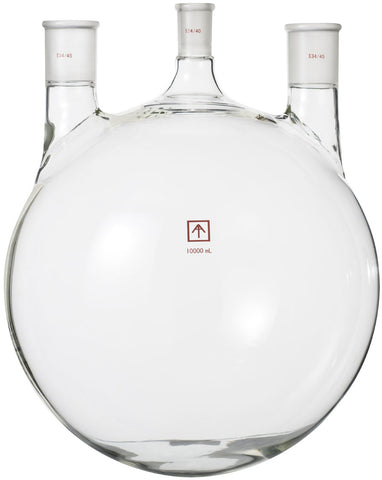 Heavy Wall, Round Bottom, 3-Neck Flask, 10 L