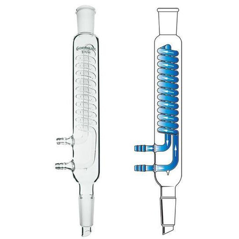 Bottom Condenser Condensers, Reflux, Top Outer Standard Taper, Bottom Hose Connections