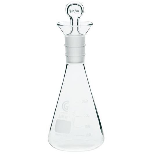 Erlenmeyer Flasks, Iodine, with Stoppers