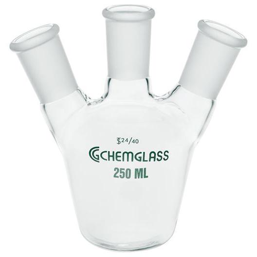 Flasks, Tapered, European Style, 3-Necks