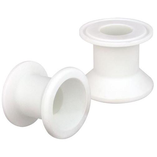 Adapters, Sanitary, 3" Drain, Reactor, Lower Outlet, 1.5" Beaded Pipe, PTFE, Tri-Clamp