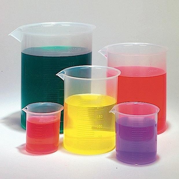 Plastic Beaker Set of 5, Polypropylene