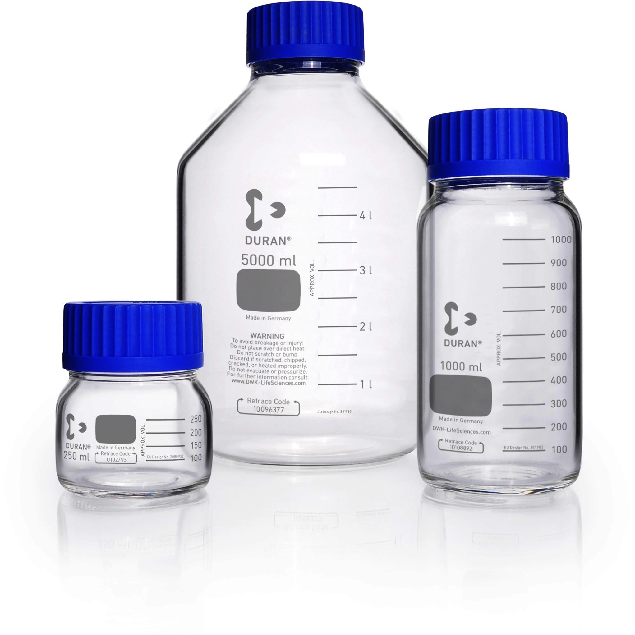 DURAN® GLS 80 Laboratory bottles, Wide Mouth, Clear