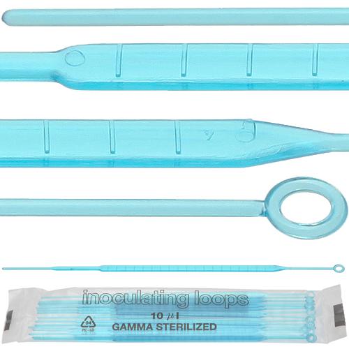 Kartell Blue Inoculating Loops and Needles, PS