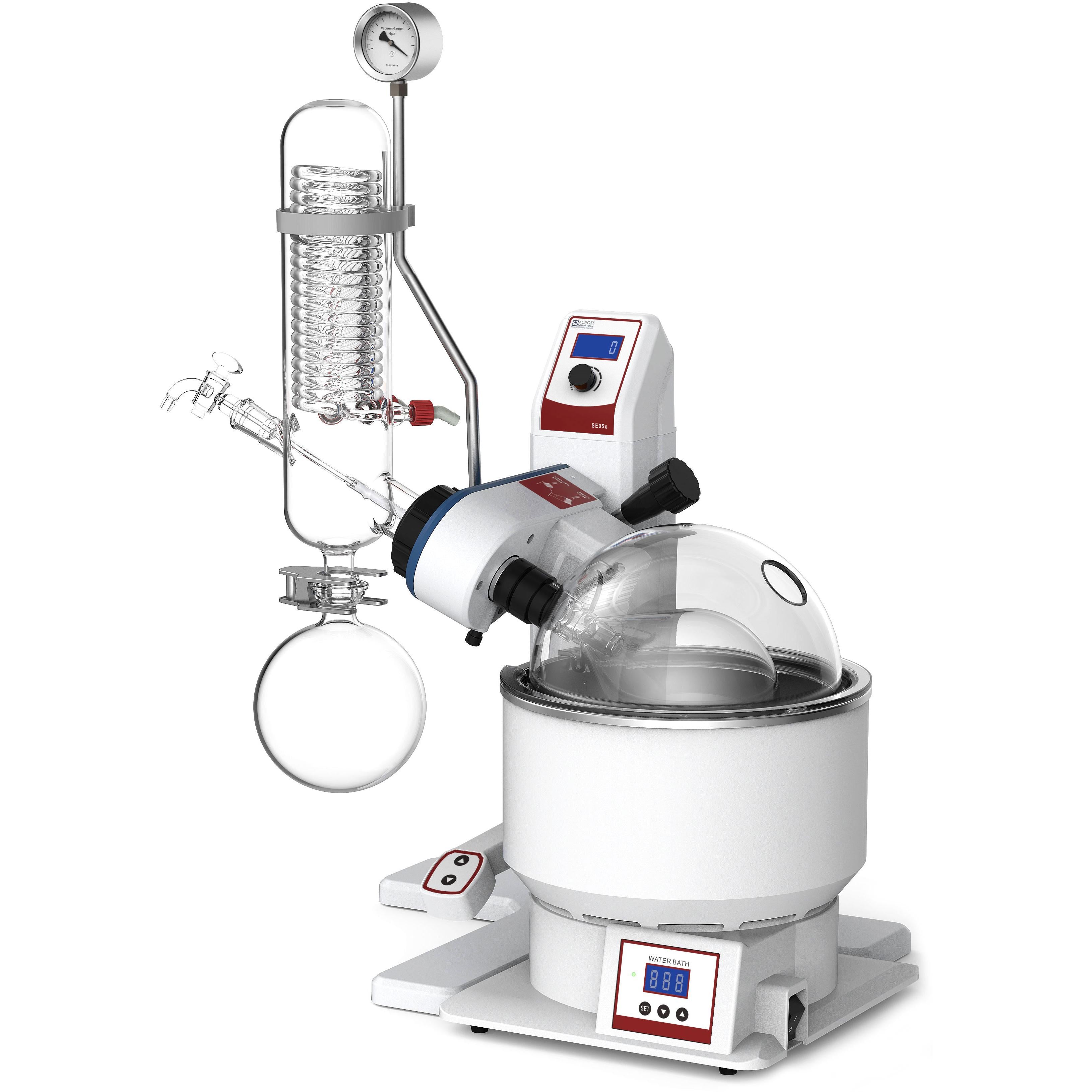 Ai SolventVap 2L Rotary Evaporator, Vertical Coiled Condenser, Motorized Lift